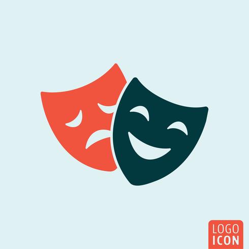 Theater mask icon vector