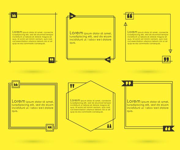 Quotes template set vector