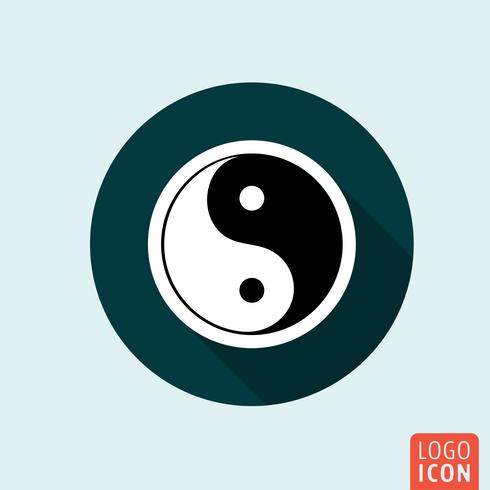 Ying yang icon vector