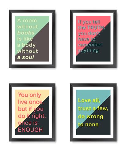 Quotes motivation frames set vector