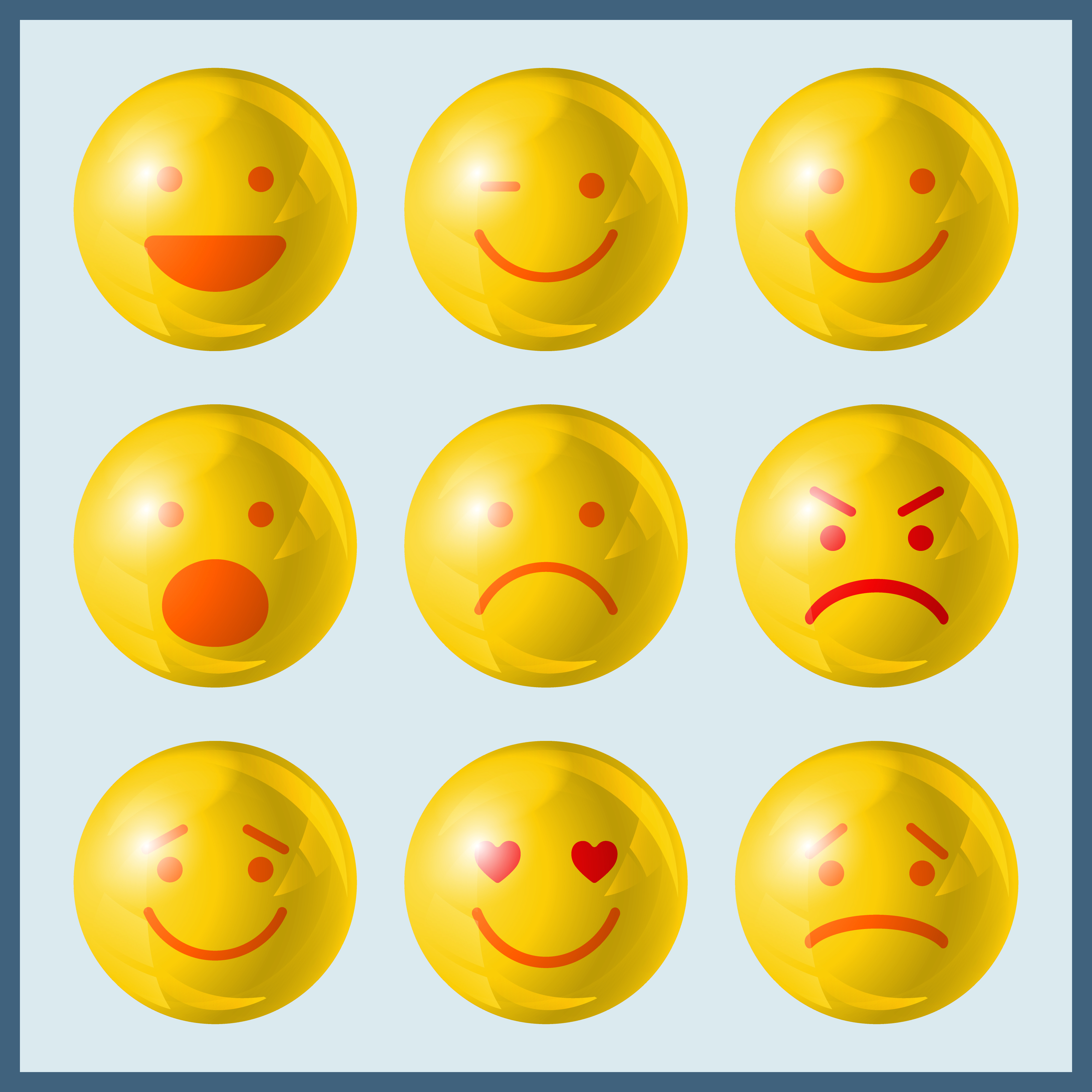 Download Set emoji icons - Download Free Vectors, Clipart Graphics & Vector Art