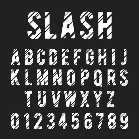 Alphabet font slash vector