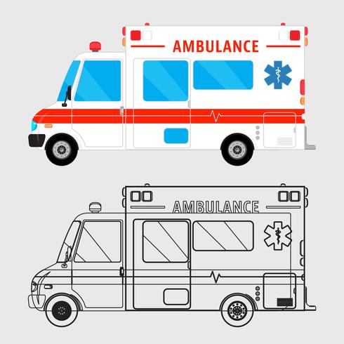 Ambulance car isolated vector