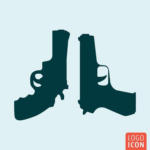 Icono de armas aislado vector