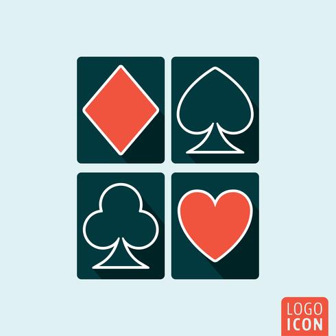 Playing cards icon isolated vector