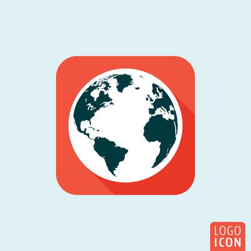 Globe icon isolated vector