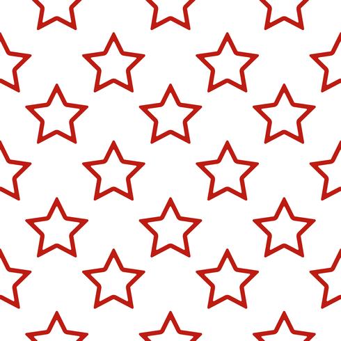 Seamless red stars vector