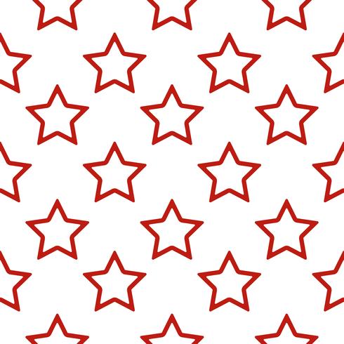 Seamless red stars vector