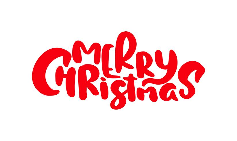 Merry Christmas vector text Calligraphic Lettering design card template. Creative typography for Holiday Greeting Gift Poster. Font style Banner