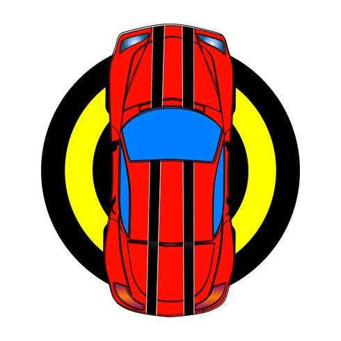 Red sport car vector