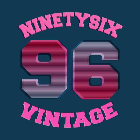 Ninety six vintage stamp vector