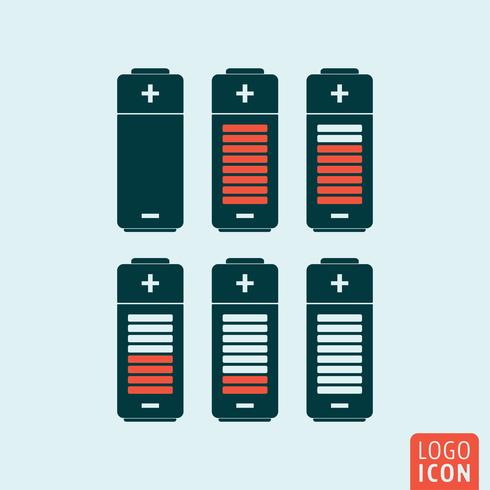 Battery icon isolated vector