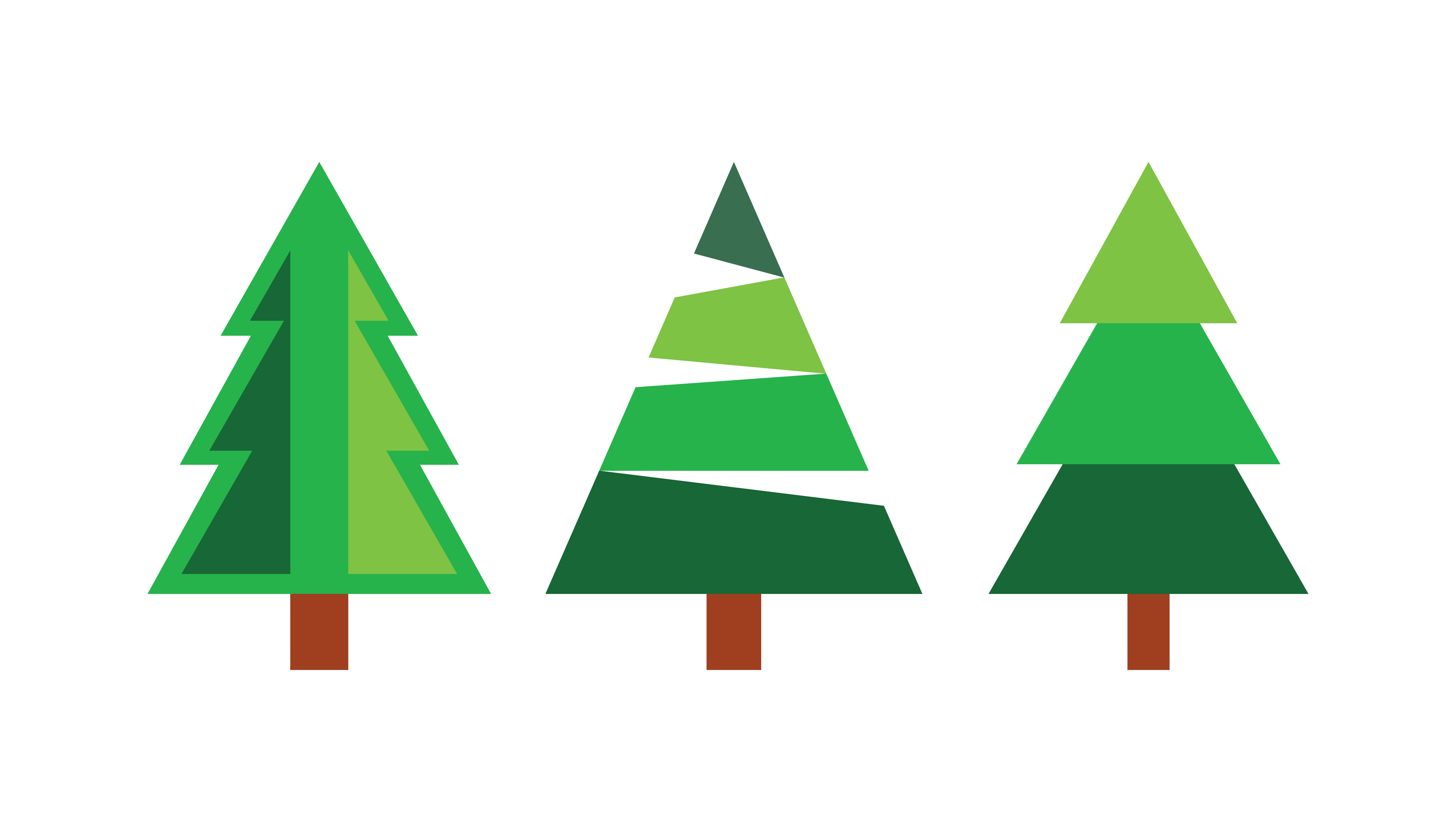 Christmas trees isolated - Download Free Vectors, Clipart ...