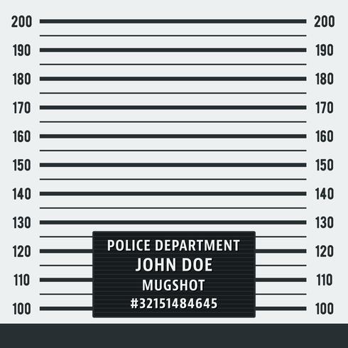 Police mugshot background vector