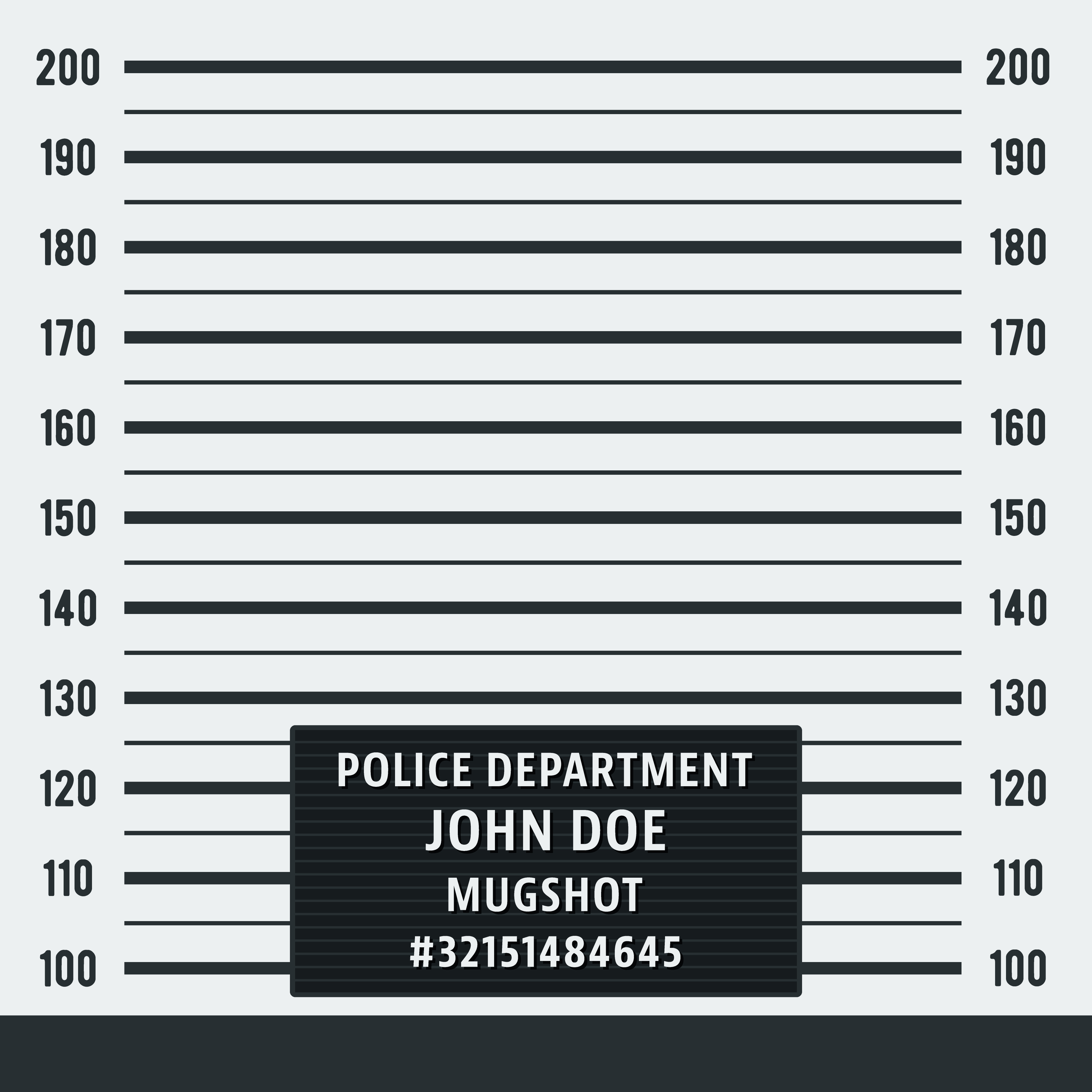 Mugshot Template Police Lineup Mugshot Board With Plastic Alphabet And ...