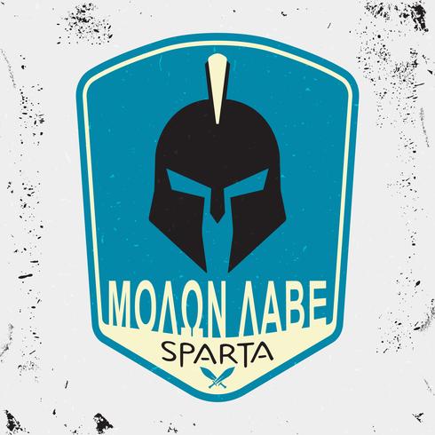 Spartan casco de impresión vector