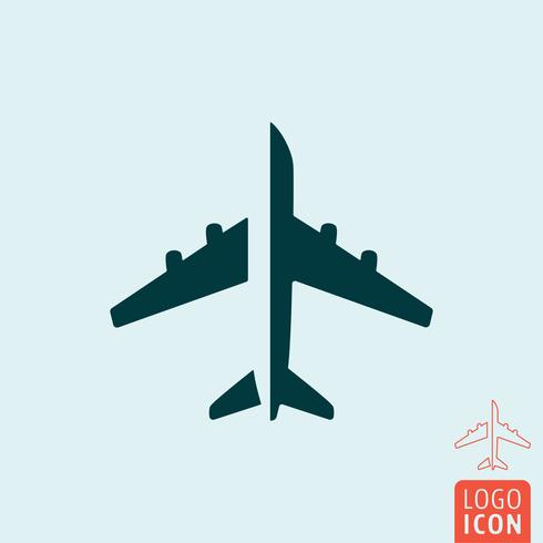 Plane icon isolated vector