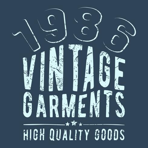 Vintage garments stamp vector