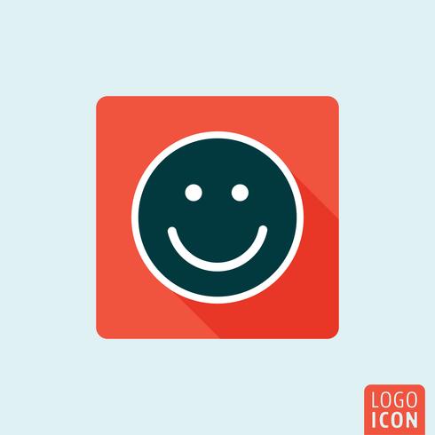 Icono de smilr aislado vector