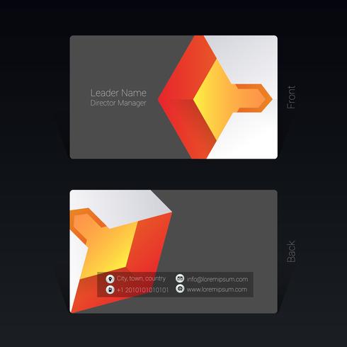 Tarjeta de visita concepto de diseño geométrico ilustración vectorial vector