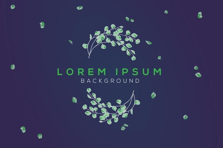 Green Leaf  Design Background vector