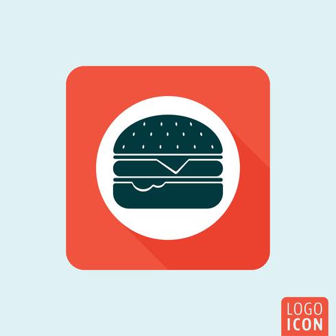 Icono de hamburguesa aislado vector