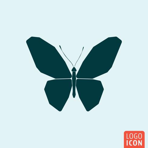 Icono de mariposa diseño minimalista vector