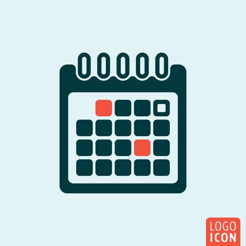 Icono de calendario diseño minimalista vector