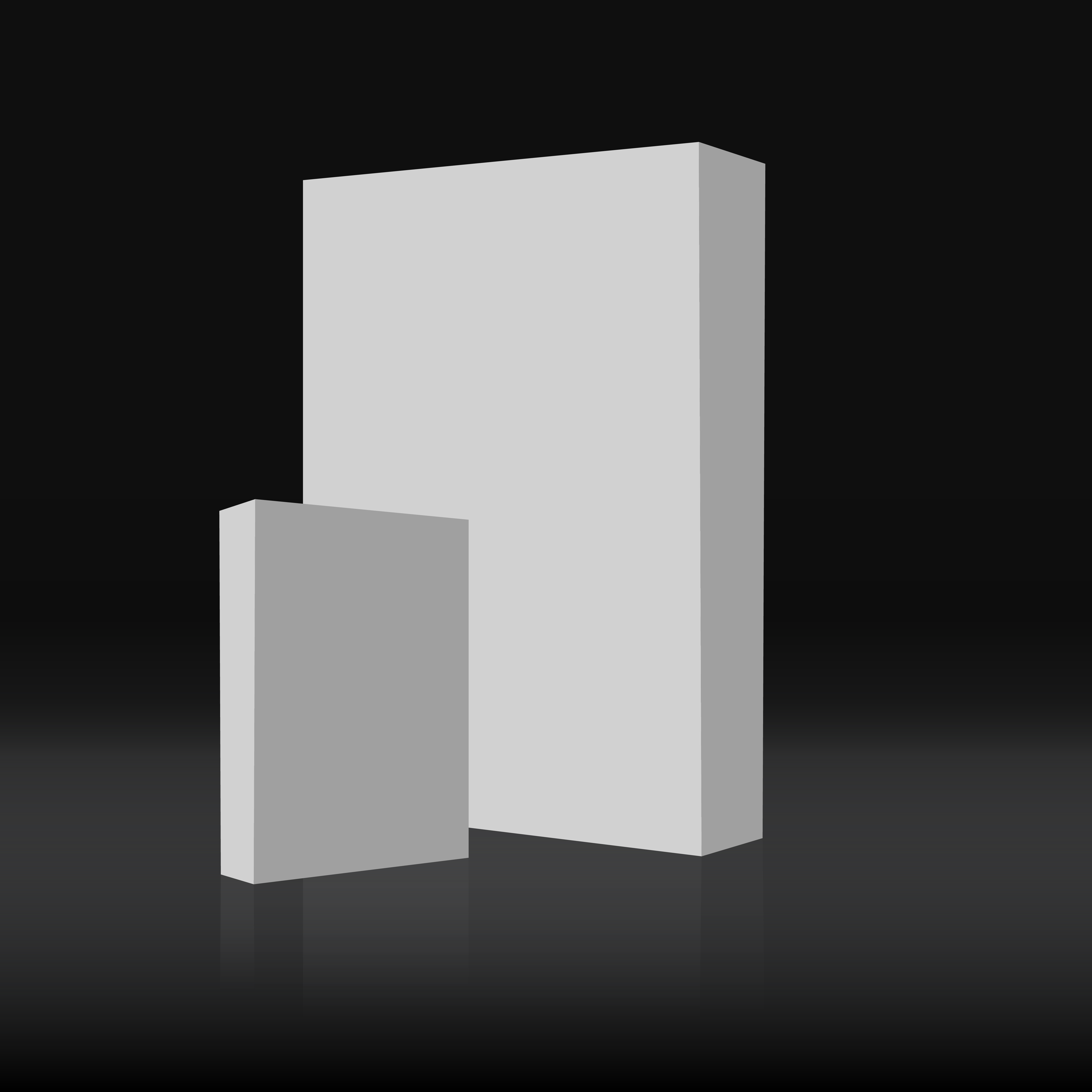Download Two 3D White Boxes on Ground, Mock Up Template Ready For ...
