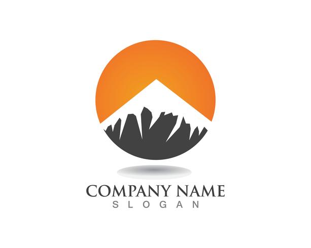 Logo de montaña negocio plantilla vector