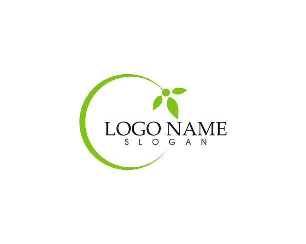 green nature logo and symbol template Vector 