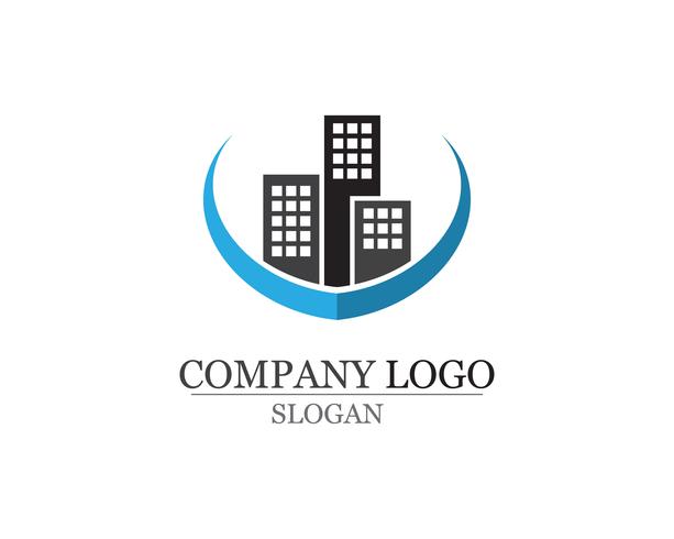 Diseño del logotipo del apartamento para la firma corporativa vector