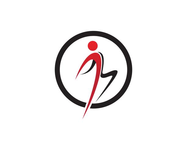 People jump health success logo and symbols