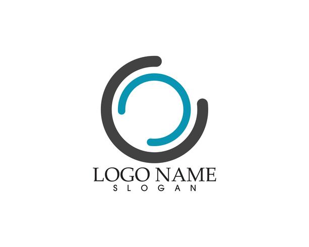 Technology circle logo and symbols Vector