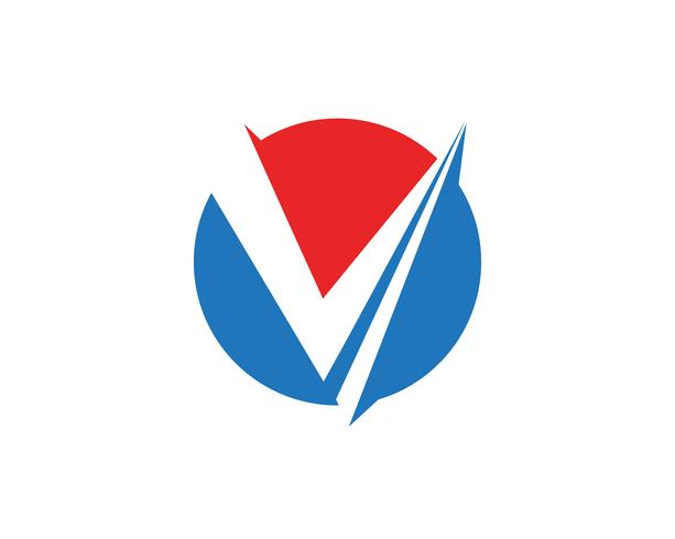 V logobusiness logotipo y plantilla de símbolos vector