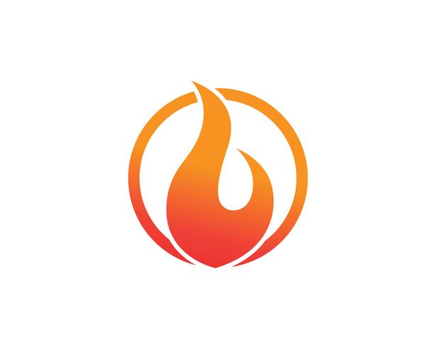 Aplicación de iconos de logotipo y símbolos de fuego. vector