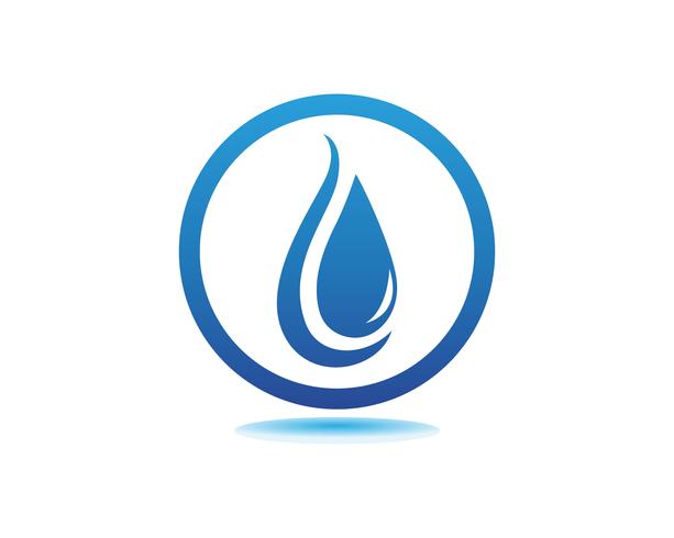 diseño del ejemplo del vector de la plantilla del logotipo de la gota del agua