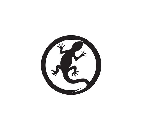 Plantilla de logotipo y símbolos de icono de vector de lagarto