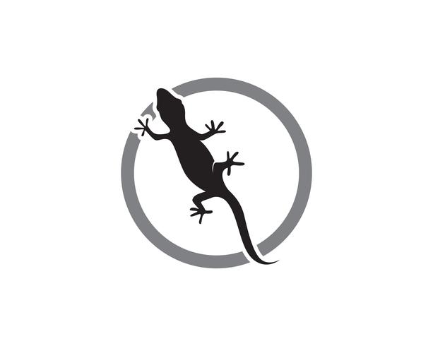 Lizard Chameleon Gecko Silhouette negro vector 10