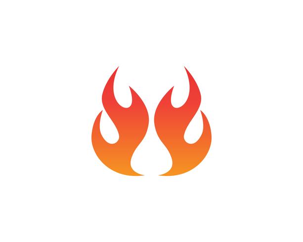 Aplicación de iconos de logotipo y símbolos de fuego. vector