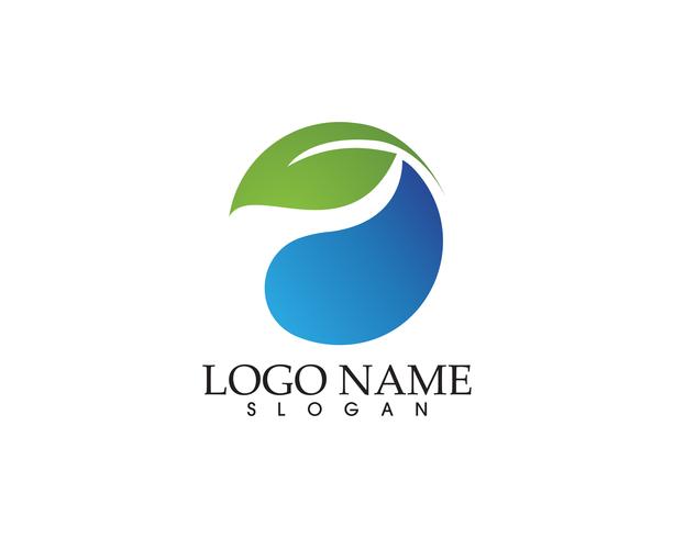 Logos of green leaf ecology nature element vector icon