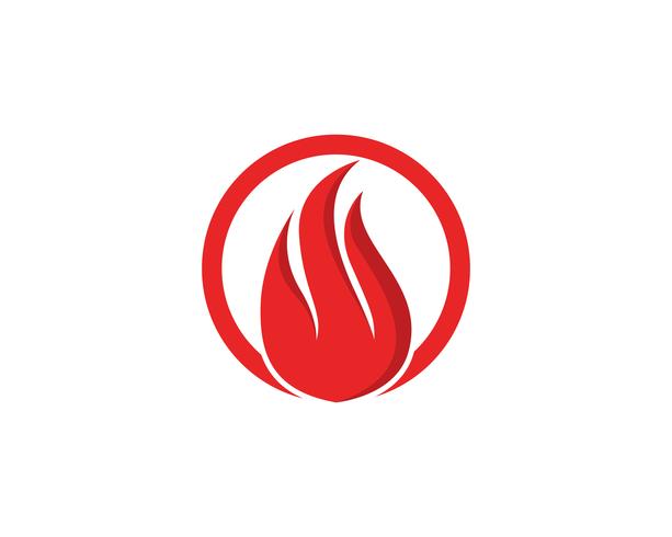 Fire logo and symbols template icons app vector