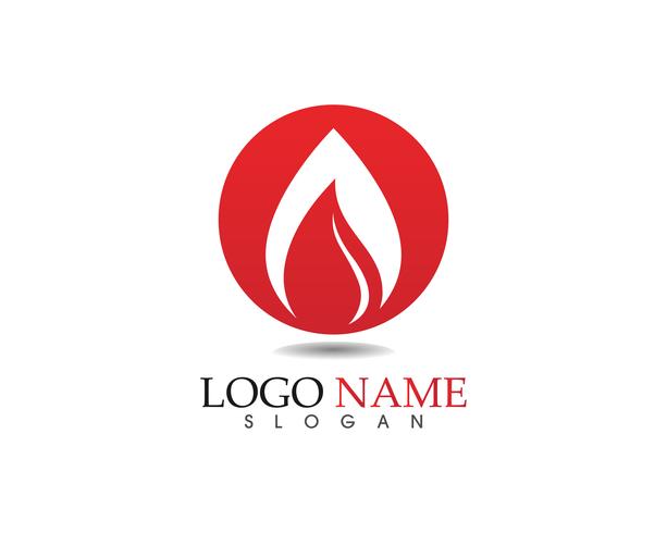 Fire flame nature logo and symbols icons template vector