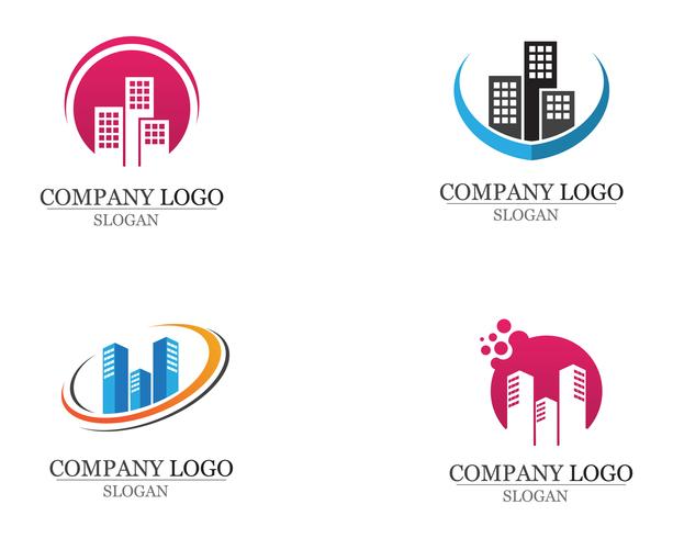 Diseño del logotipo del apartamento para la firma corporativa vector