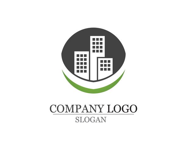 Diseño del logotipo del apartamento para la firma corporativa vector