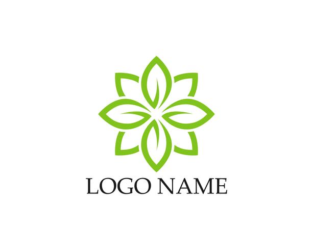 Logos of green leaf ecology nature element vector icon