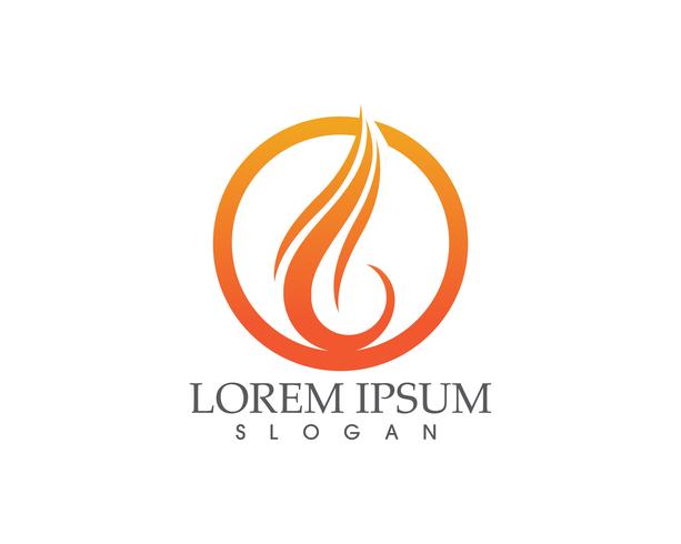 Fire flame nature logo and symbols icons template vector