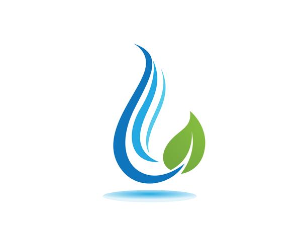 diseño del ejemplo del vector de la plantilla del logotipo de la gota del agua