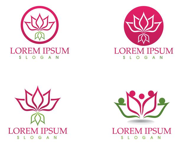 Lotus Flower Sign for Wellness, Spa and Yoga vector