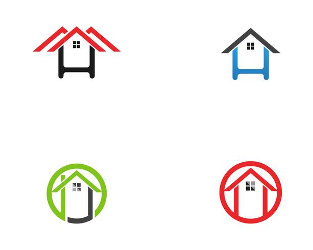 home buildings logo and symbols icons template vector